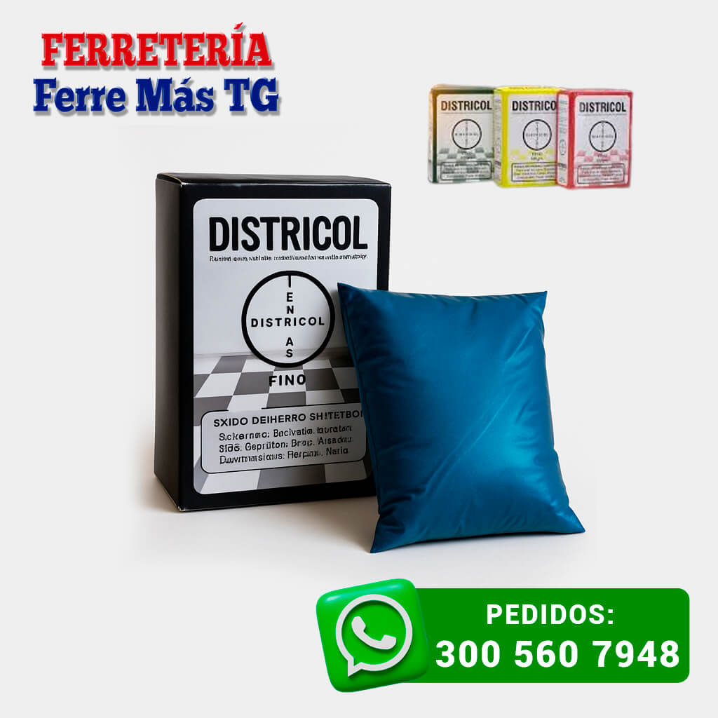 Polvo Mineral Districol Colores – Óxido de Hierro Sintético para Cemento y Mortero