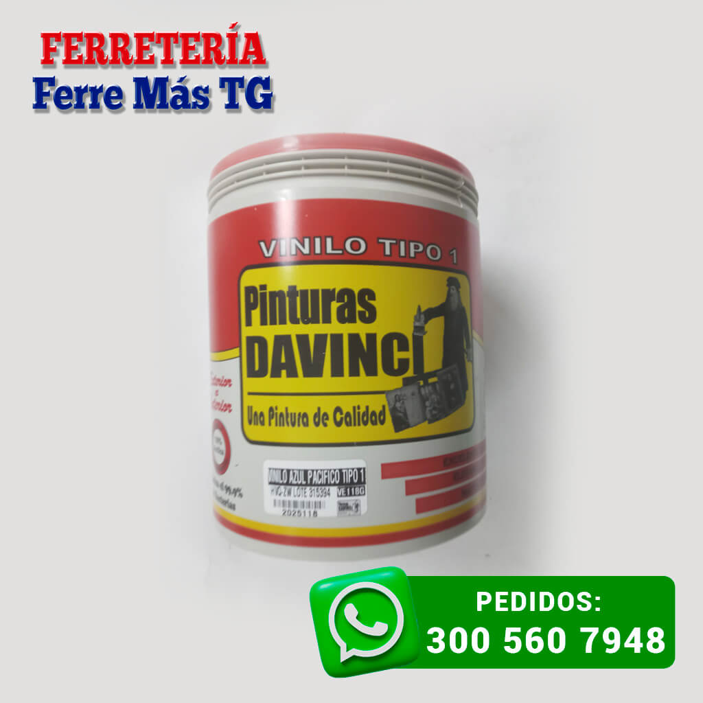 Vinilo Tipo 1 Pinturas DaVinci – Pintura Lavable Premium para Interiores y Exteriores Protegidos